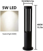 Modern LED Lawn Lamp Waterproof IP55 Outside Post Bollard Light Fixture External Villa Parks Courtyard Patio Walkway Pathway Column Light Garden Landscape Lighting - Image 2