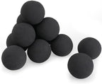 Gaspro Ceramic Fire Balls, 4-Inch Set of 12 Black Fireplace Balls by GASPRO