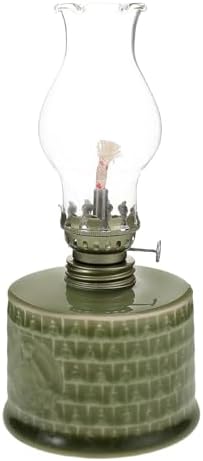 Antique Ceramic Hurricane Lamp Xmas Emergency Lighting for Home by HOOTNEE