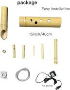 Bamboo Fountain kit with Pump, Japanese Outdoor Fountain Handmake from Real Bamboo, Zen Outdoor Water Fountains (Shishi Odoshi 15‘’) - Image 2