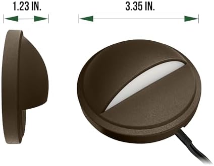 GKOLED Low Voltage LED Deck Lights, 12V AC/DC Landscape Step Railing Fence Light, 2W 2700K Accent Lighting Fixture, Die-cast Aluminum, Dark Brown, 6-Pack - Image 5