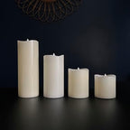 Stonebriar LED Pillar Candles — Remote & Timer, Real Wax Flameless Candles for Home Décor, Weddings & Events, Pack of 6, Ivory, 3" x 8" - Image 6