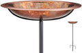 Good Directions Fired Copper Bird Bath on Garden Pole 13" by GoodDirections