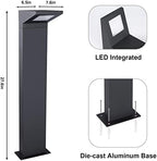 27.5" Modern LED Outdoor Path Lights - IP54 Waterproof Garden Bollard Lighting for Driveway, Lawn & Courtyard Decoration - 3000K Warm White Illumination - Image 3