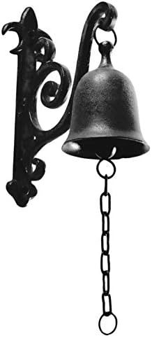 Vintage Cast Iron Dinner Bell as Entry Door Bell, Outside Hanging Decor or Indoor Decoration Wall Antique Farm and Front Gate Bell, Jet Black - Image 2