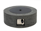 Lume Vale 28" Round Propane Fire Pit Table – 40,000 BTU Outdoor Fire Pit with Lid & Stone Finish, 2-in-1 Patio Heater & Dining Table, CSA Certified (Gray Wood Grain, Fire Pit) - Image 5