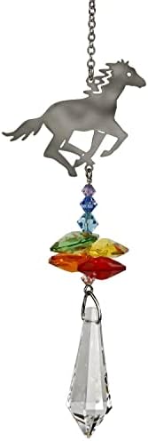 Woodstock Chimes, Sun Catcher Crystal Fantasy, 4.5” Horse Crystal Suncatcher for Outdoor, Patio, Home or Garden Décor, Equestrian Rainbow Makers Collection (CFHO) by WoodstockChimes