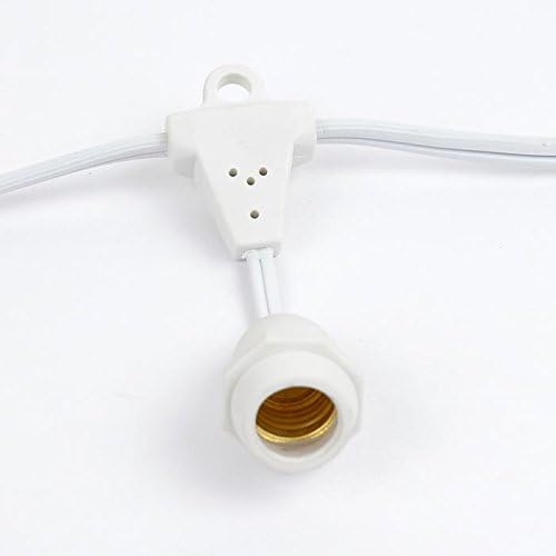 Novelty Lights 330 Feet Heavy Duty White Wire Light String, E17 Sockets by NoveltyLights-LightExperts