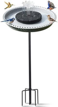Solar Powered Bird Bath with Fountains for Hummingbirds,Stable Stylish Design with 5-Prong Base Metal Stake Plastic Bird Baths for Outside Lawn Patio Yard Garden by Unknown