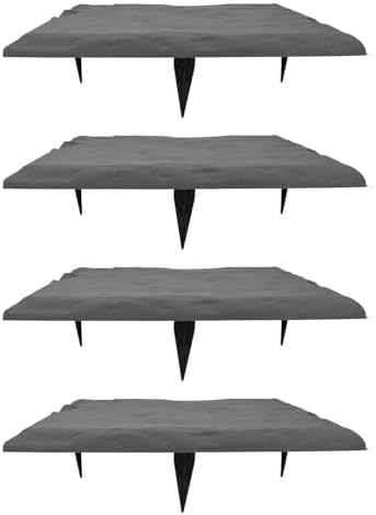 Resin Stepping Stones 4 Pack, 15.5 Inch, with Ground Stakes (Gray) - Image 3