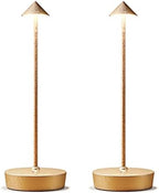 2P Cordless Rechargeable Led Table Lamp Battery Operated Light CHMP Gold by Tpczqj
