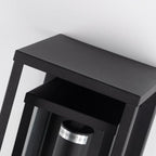 mirrea 14" Modern Outdoor Porch Wall Light, Matte Black, 4 Pack - Image 3