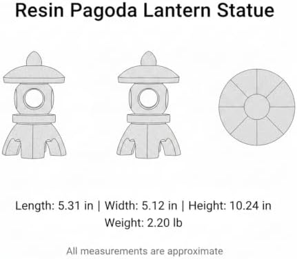 Resin Pagoda Lantern, 1 PC - Image 7