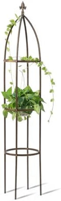 Garden Obelisk Trellis 100% Metal Heavy Duty 5.5 ft for Climbing Vines by LeJoy+Garden