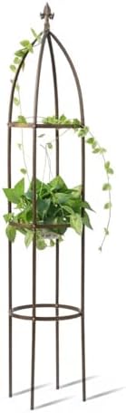 Garden Obelisk Trellis 100% Metal Heavy Duty 5.5 ft for Climbing Vines by LeJoy+Garden
