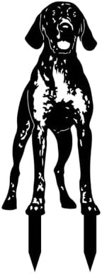 Dog Metal Garden Stake - Weatherproof Dog Silhouette Yard Art, Decorative Outdoor Sign for Lawn & Patio, Heartfelt Gift for Shorthaired Pointer Lovers(Stand,14") by Unknown