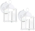 LIT-PaTH Outdoor Wall Light Dusk to Dawn, Aluminum, LED 5000K, White 2 Pack by LIT-PaTH