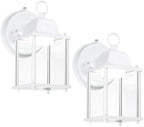 LIT-PaTH Outdoor Wall Light Dusk to Dawn, Aluminum, LED 5000K, White 2 Pack by LIT-PaTH