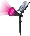 Solar Landscape Lights, 4 LED Solar Spotlights 2 in 1 Waterproof Security Light Solar Lights Outdoor for Tree,Patio,Yard (Pink) by Unknown