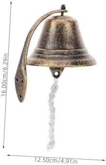 Vintage Cast Iron Wall-Mounted Doorbell Charming Dinner Bell for Indoor and Outdoor Use Rustic Iron Design for Cafes Homes Gardens and Churches - Image 2