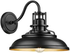 FEMILA 12” Outdoor Barn Light Fixture, Exterior Lighting Fixtures, Black Wall Mount Porch Lights Outdoor House Lights for Front Door， 4FY15-1W BK by FEMILA
