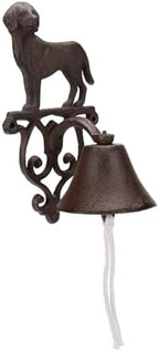 BRASSTAR Cast Iron Door Bell Dog Shape Dinner Bell Rustic Brown Farmhouse Outside Shaking Gate Bell Wall Art Decoration TQGJPT1222 - Image 3