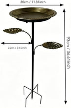 Outdoor Birdbath 5-Prong Base Vintage Bird Bath Metal Bowl - Image 4