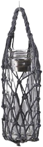 Mason Jar Hangers 10pcs Portable Coffee Cup Bag Hollow Out Bottle Practical Mugs Foldable Water Bags Woven Net Cover For Hanging Bottle(Gray) by Unknown
