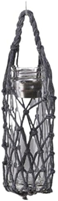 Mason Jar Hangers 10pcs Portable Coffee Cup Bag Hollow Out Bottle Practical Mugs Foldable Water Bags Woven Net Cover For Hanging Bottle(Gray) by Unknown