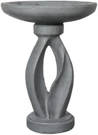 SKYFIRE 21.8" Tall Outdoor Bird Bath for Garden -Concrete Modern Freestanding Patio Birdbath, Decoration Yard Statue for Garden, Patio, Lawn -16”Dia X 21.8”H Contemporary Birdbaths with Pedestal - Image 5