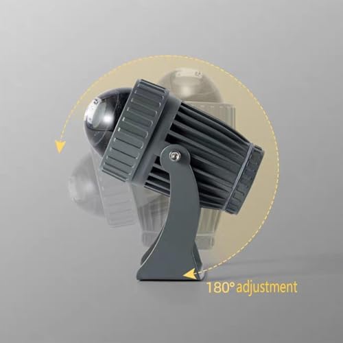 10W Rotation Spot Lights - Long Range LED Floodlights, IP66 Waterproof Narrow Beam Spotlight, Outdoor Wall Washer Lights, Outdoor Architectural Landscape Lighting(White,24V) - Image 5