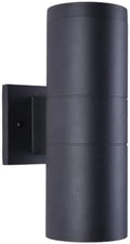 mirrea 12" Modern Outdoor Porch Light in 2 Lights, Matte Black, 1 Pack by mirrea