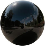 1 Pcs Gazing Globe Mirror Ball, Polished Reflective Smooth Garden Ball Sphere, Colorful and Shiny Addition to Any Garden Or Home Decoration, Black(Size:22.83in/58cm) by Unknown