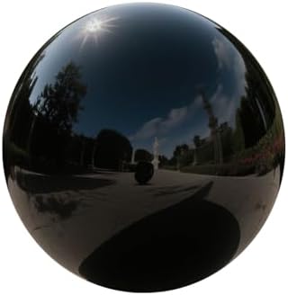 1 Pcs Gazing Globe Mirror Ball, Polished Reflective Smooth Garden Ball Sphere, Colorful and Shiny Addition to Any Garden Or Home Decoration, Black(Size:11.81in/30cm) by Unknown