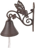 Butterfly Cast Iron Door Bell, Wall Mounted Rustic Hanging Bell by GATHINESS