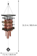 Generic Creative Copper Wind Chimes with Red Copper Bells, Multi-Tube Design for Patio and Interior Space Decoration, Vintage Style Garden Pendant and Balcony Ornament - Image 2