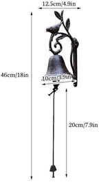 Vintage Cast Iron Farmhouse Bird Dinner Bell Wind Chime(Gold) - Image 3