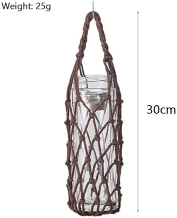 Mason Jar Hangers 10pcs Hand Woven Water Cup Mesh Bag Manual Weave Bottle Cover Can Be Suspended Multiple Colors Umbrella Storage For Hanging Bottle(Black) - Image 4