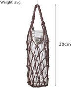 Mason Jar Hangers 10pcs Hand Woven Water Cup Mesh Bag Manual Weave Bottle Cover Can Be Suspended Multiple Colors Umbrella Storage For Hanging Bottle(Black) - Image 4