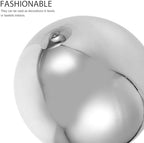 KALLORY 6pcs Stainless Steel Polished Mirror Gazing Balls Set, Hollow Reflective Sphere Ornaments for Garden and Patio Décor, Sizes 150mm to 50mm, Outdoor Floating Metal Globes - Image 3