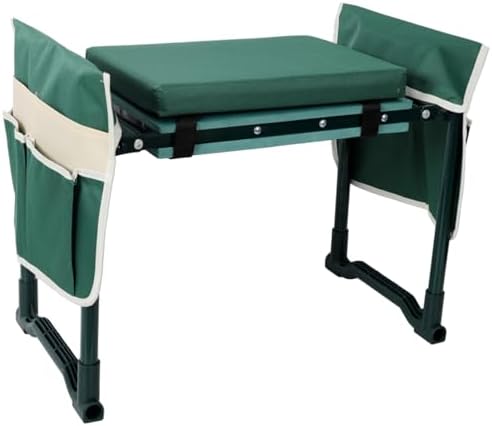 Garden Kneeler and Seat Bench, EVA Foam Pad with Extra Wide Soft Cushion, Foldable, Includes 2 Tool Pouches and Large Tool Bag - Image 5