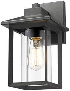 Outdoor Wall Mount Lights, H11.84 Exterior Wall Sconces, Outdoor Lighting Fixture, Exterior Lantern, Lighting Fixture for Patio, Porch (Black, 11.84" H) by RosientLighting