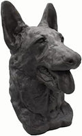 Solid Rock Stoneworks German Shepherd Bust- Graphite- 14" Tall x 8"W x 10"D by SolidRockStoneworksLLC