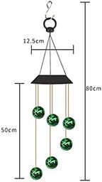 Solar Led Light Outdoor Wind Chime Lamp Color Changing Mobile Hanging Decorative Lighting for Garden Corridor Wedding Decoration (Color : Green) - Image 6