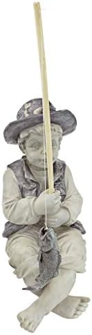 Design Toscano NG32122 Frederic the Little Fisherman of Avignon Lightweight Polyresin Statue, 15 Inch, Two Tone Stone - Image 2