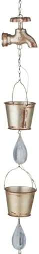 Regal Art & Gift Water Drop Solar Hanging Ornament, Metal Garden LED Decor by REGALARTGIFT