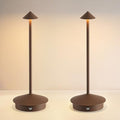 EJQ 2 Pack LED Rechargeable Cordless Table Lamps,Portable Outdoor 5000mAh Battery Operated Table Light Touch Control 3 Color Dimmable for Patio/Cofee/Restaurant/Camping/Dining/Bedroom-Brown by EJQCordlessTableLamp