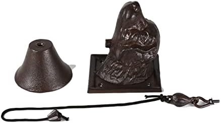 BRASSTAR Cast Iron Dog Head Shape Door Bell Antique Wall Hanging Dinner Bell Decoration for Farmhouse Outside House Garden TQGJPT287 - Image 6