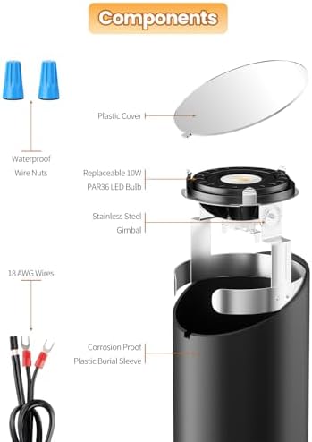 Cheopha PAR36 Led Landscape Well Light Low Voltage 10W Warm White 1pc - Image 3