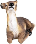 Decorative Deer Garden Statue, Lifelike Resting Fawn Figurine, Brown - Image 4